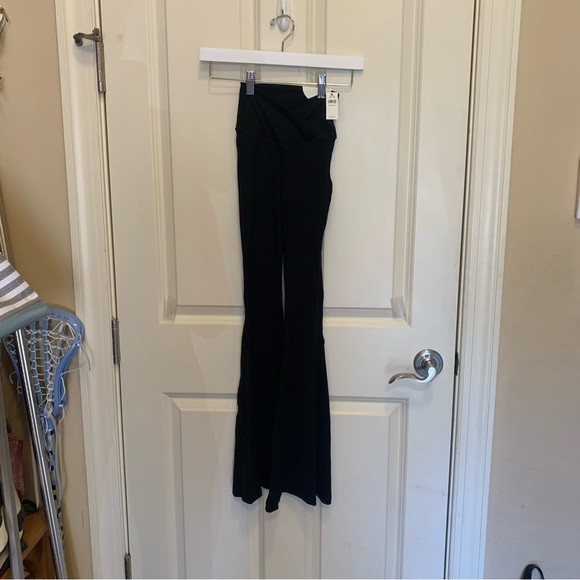 OFFLINE By Aerie Real Me High Waisted Crossbody Rib Super Flare Leggings - Picture 2 of 11